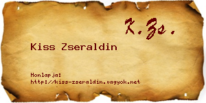 Kiss Zseraldin névjegykártya