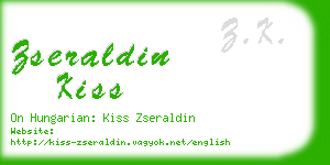 zseraldin kiss business card
